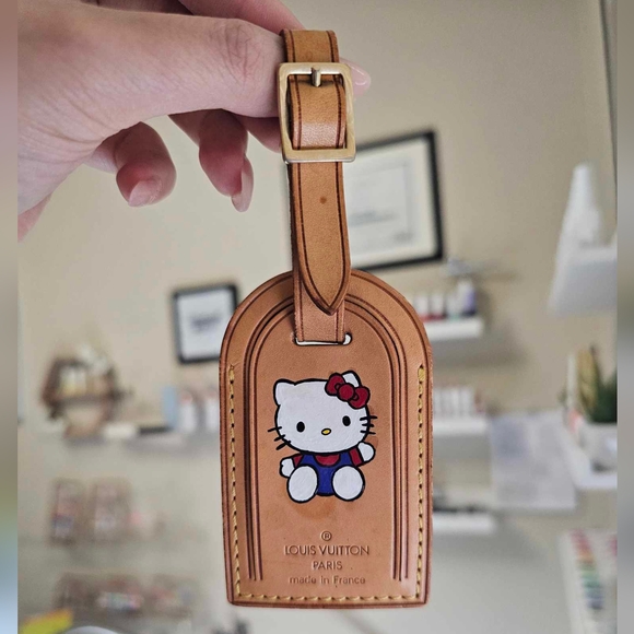 Louis Vuitton Handbags - Authentic Louis Vuitton Luggage Tag Custom Hand painted Hello Kitty